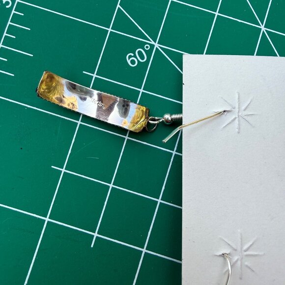 Navajo Lucille Romone Handmade Beaded Dangle Sterling Silver Earrings Multicolor - Picture 3 of 7